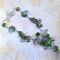 Per 346a collier parure bouddha peridot steampunk gothique elfique bijou argent 925 achat vente 1