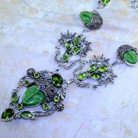 Per 347b collier parure bouddha peridot steampunk gothique elfique bijou argent 925 achat vente