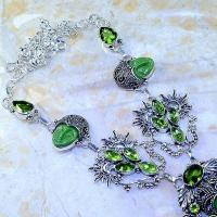 Per 347c collier parure bouddha peridot steampunk gothique elfique bijou argent 925 achat vente