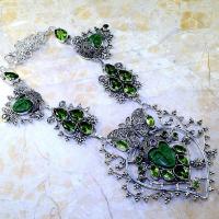 Per 350a collier parure bouddha peridot steampunk gothique elfique bijou argent 925 achat vente