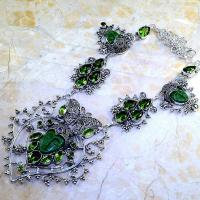 Per 350d collier parure bouddha peridot steampunk gothique elfique bijou argent 925 achat vente