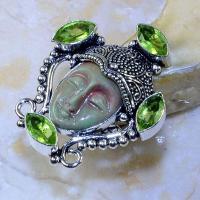 Per 362a bague t52 bouddha peridot steampunk gothique elfique bijou argent 925 achat vente