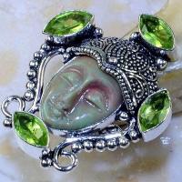 Per 362c bague t52 bouddha peridot steampunk gothique elfique bijou argent 925 achat vente