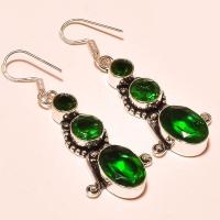 Per 364a boucles pendants oreilles peridot quartz argent 925 achat vente bijou