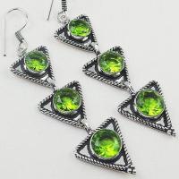 Per 374c boucles pendants oreilles peridot quartz argent 925 achat vente bijou