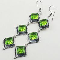 Per 377b boucles pendants oreilles peridot quartz argent 925 achat vente bijou