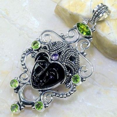 Per 386c pendentif pendants peridot bouddha gothique argent 925 achat vente bijou 1