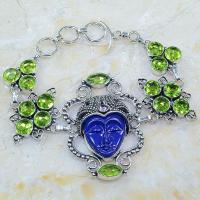 Per 391a bracelet peridot bouddha gothique argent 925 achat vente bijou