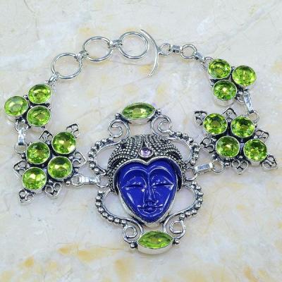 Per 391c bracelet peridot bouddha gothique argent 925 achat vente bijou