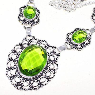 Per 396b collier parure sautoir peridot quartz argent 925 achat vente bijou