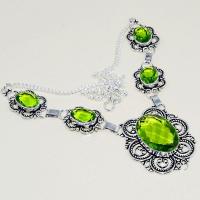 Per 397a collier parure sautoir peridot quartz argent 925 achat vente bijou