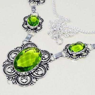 Per 397b collier parure sautoir peridot quartz argent 925 achat vente bijou