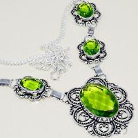 Per 397c collier parure sautoir peridot quartz argent 925 achat vente bijou