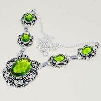 Per 397d collier parure sautoir peridot quartz argent 925 achat vente bijou