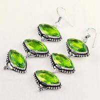 Per 502b boucles pendants oreilles peridot quartz argent 925 achat vente bijou