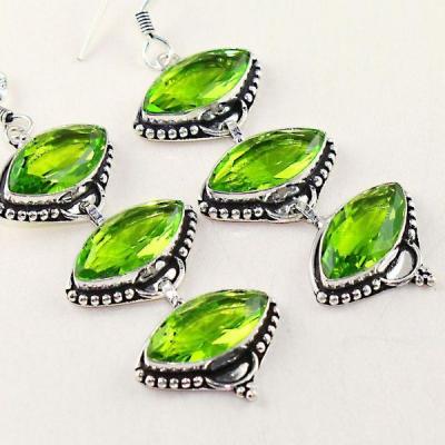 Per 502c boucles pendants oreilles peridot quartz argent 925 achat vente bijou