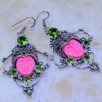 Per 508a boucles pendants oreilles peridot bouddha gothique argent 925 achat vente bijou 1