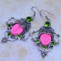 Per 508b boucles pendants oreilles peridot bouddha gothique argent 925 achat vente bijou 1