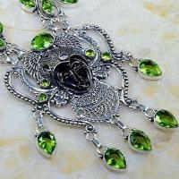 Per 509e collier parure peridot bouddha gothique argent 925 achat vente bijou 1