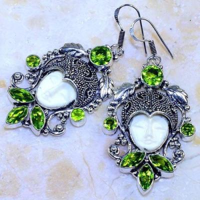 Per 514c boucles oreilles bouddha peridot gothique achat vente bijou argent 925