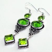 Per 521b boucles oreilles peridot gothique achat vente bijou argent 925