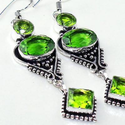 Per 521c boucles oreilles peridot gothique achat vente bijou argent 925