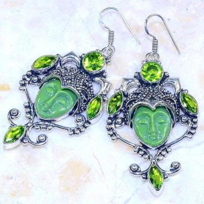 Per 534c boucles oreilles bouddha peridot gothique achat vente bijou argent 925