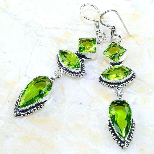 Per 564b boucles oreilles peridot royale achat vente bijou argent 925