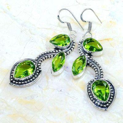 Per 570c boucles pendants oreilles peridot achat vente bijou argent 925