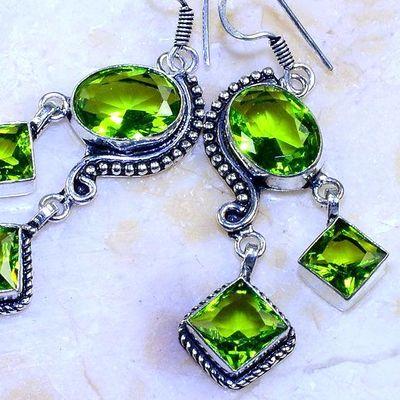 Per 572c boucles pendants oreilles peridot 10x15mm achat vente bijou argent 925