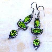 Per 575b boucles pendants oreilles peridot 10x15mm achat vente bijou argent 925