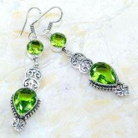 Per 578a boucles pendants oreilles peridot 10x15mm achat vente bijou argent 925