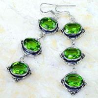 Per 580b boucles pendants oreilles peridot 10x15mm achat vente bijou argent 925