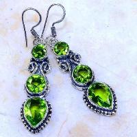 Per 581a boucles pendants oreilles peridot 10x15mm 14gr achat vente bijou argent 925