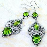 Per 591b boucles oreilles pendant peridot 16gr 10x15mm achat vente bijou ethnique argent 925