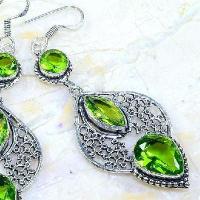 Per 591c boucles oreilles pendant peridot 16gr 10x15mm achat vente bijou ethnique argent 925