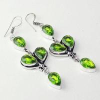 Per 603a boucles pendants oreilles peridot 10x15mm achat vente bijou argent 925