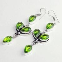 Per 603b boucles pendants oreilles peridot 10x15mm achat vente bijou argent 925