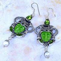 Per 608b boucles pendants oreilles bouddha peridot 25gr achat vente bijou argent 925