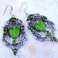 Per 616a boucles pendants oreilles bouddha peridot 27gr achat vente bijou argent 925