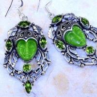 Per 616c boucles pendants oreilles bouddha peridot 27gr achat vente bijou argent 925