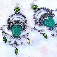 Per 618c boucles pendants oreilles bouddha peridot 33gr achat vente bijou argent 925