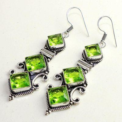 Per 621c boucles pendants oreilles peridot 10x15mm achat vente bijou argent 925