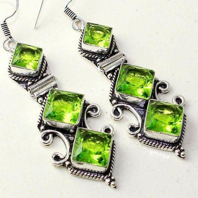 Per 621c boucles pendants oreilles peridot 10x15mm achat vente bijou argent 925