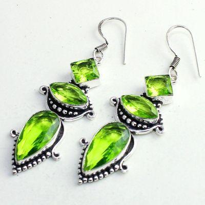 Per 622c boucles pendants oreilles peridot 10x15mm achat vente bijou argent 925