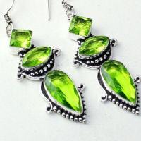 Per 622c boucles pendants oreilles peridot 10x15mm achat vente bijou argent 925