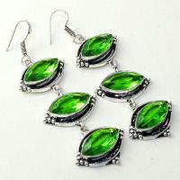 Per 623a boucles pendants oreilles peridot 10x17mm achat vente bijou argent 925