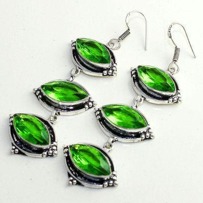 Per 623c boucles pendants oreilles peridot 10x17mm achat vente bijou argent 925