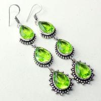 Per 625a boucles pendants oreilles peridot 10x15mm achat vente bijou argent 925