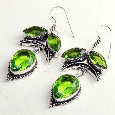 Per 626c boucles pendants oreilles peridot 10x15mm achat vente bijou argent 925